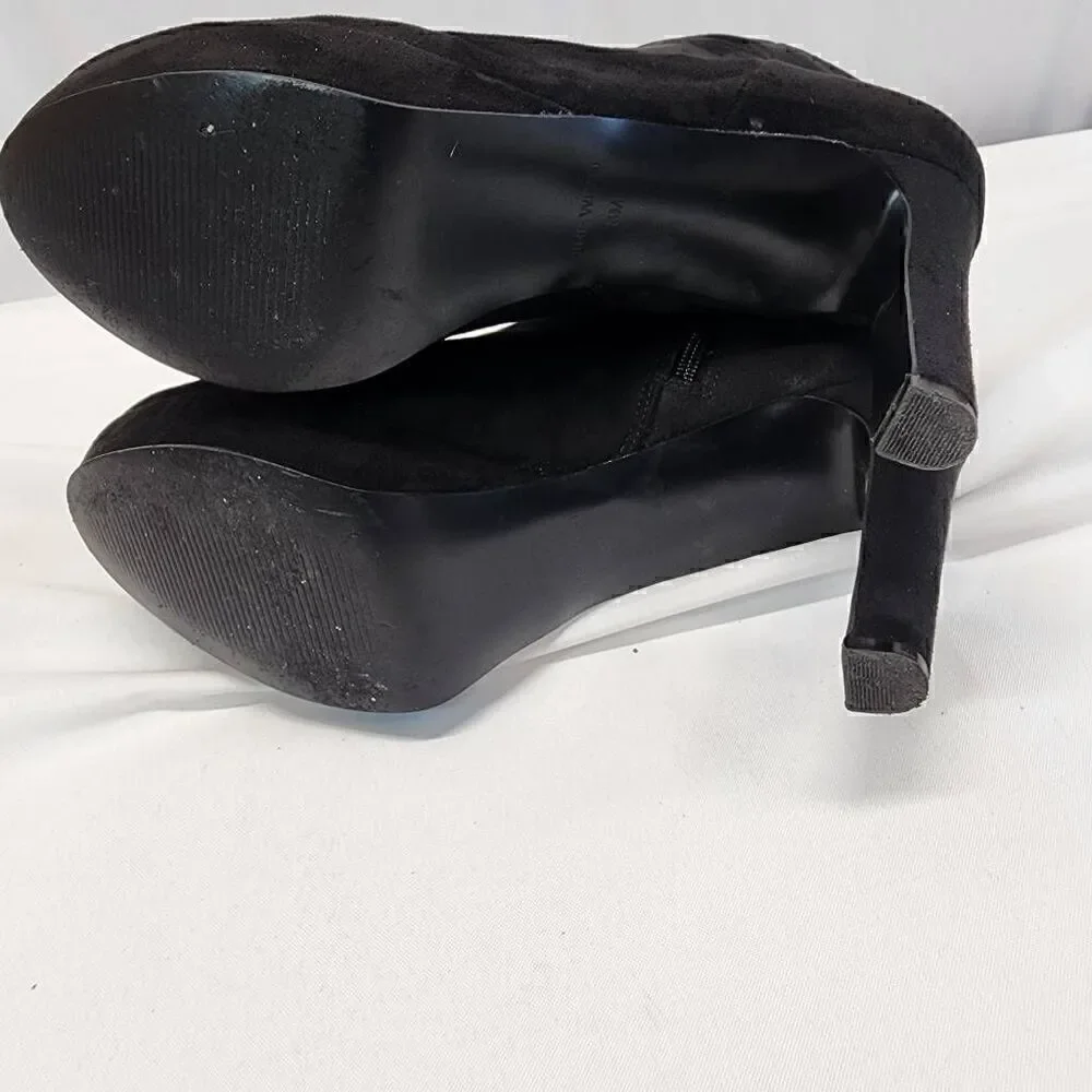Nine West Glowup Platform Booties Size 8 Black